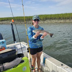 Folly' Beach, where Red Drum tango with waves